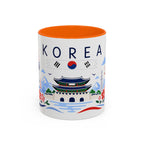 South Korea Coffee Mug | Travel Souvenir Accent Mug | Country Gift Ceramic Cup 11oz 15oz