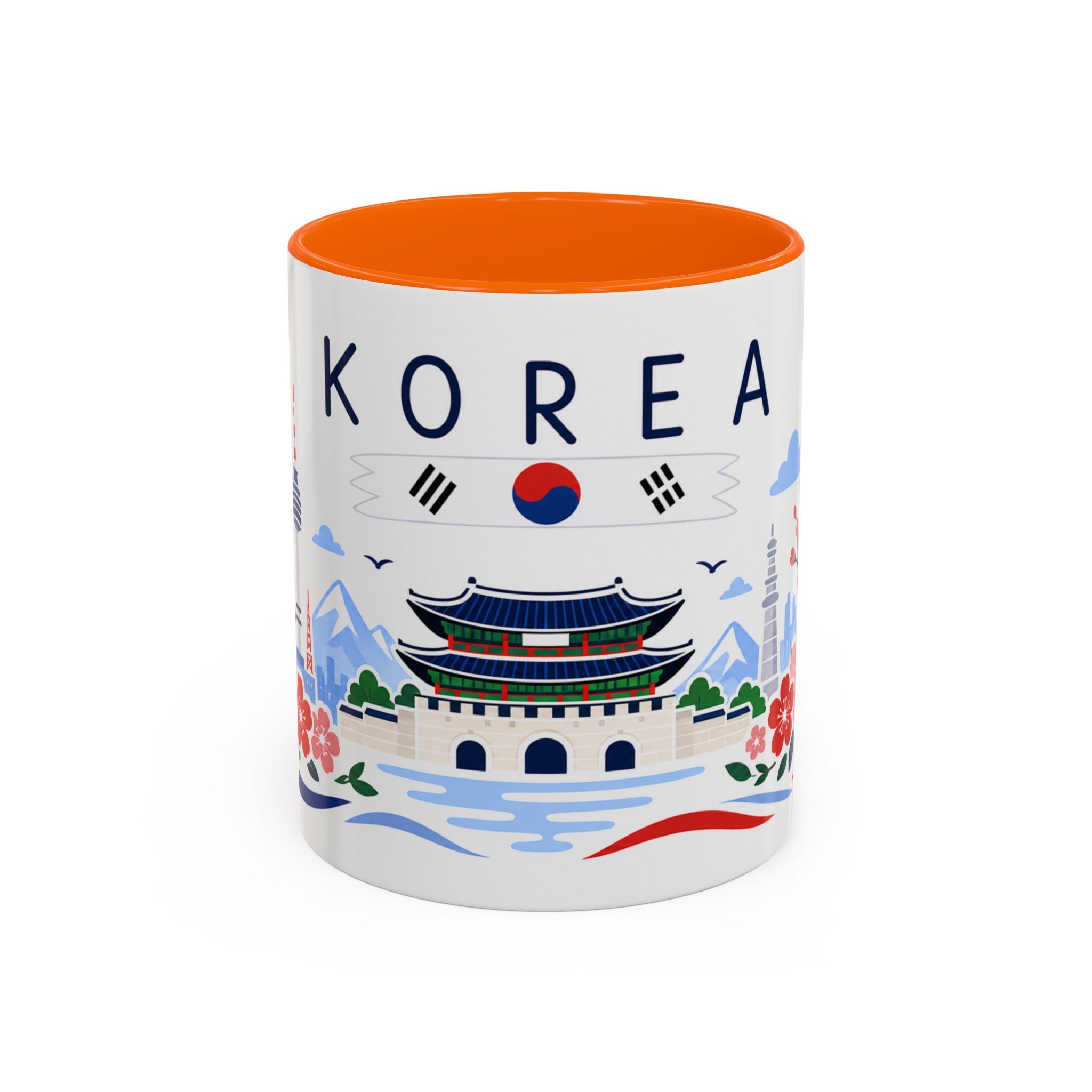 South Korea Coffee Mug | Travel Souvenir Accent Mug | Country Gift Ceramic Cup 11oz 15oz