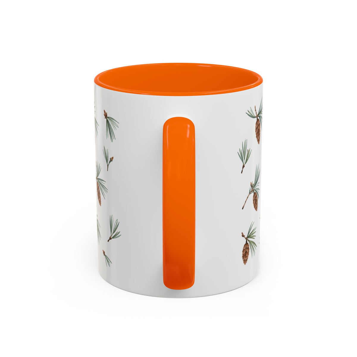 Maine White Pine Cone and Tassel Mug, State Flower Floral Coffee Cup, 11oz Botanical Gift