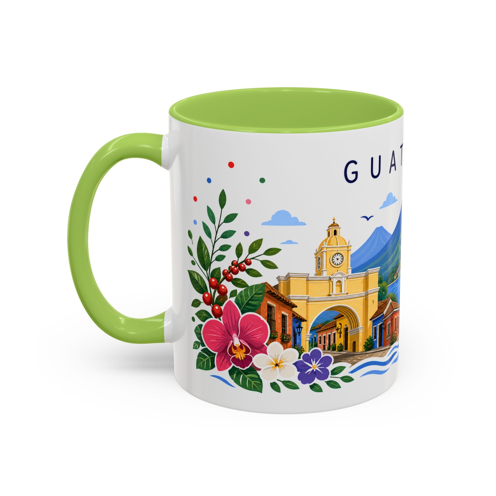 Guatemala Coffee Mug | Travel Souvenir Accent Mug | Place Gift Ceramic Cup 11oz 15oz