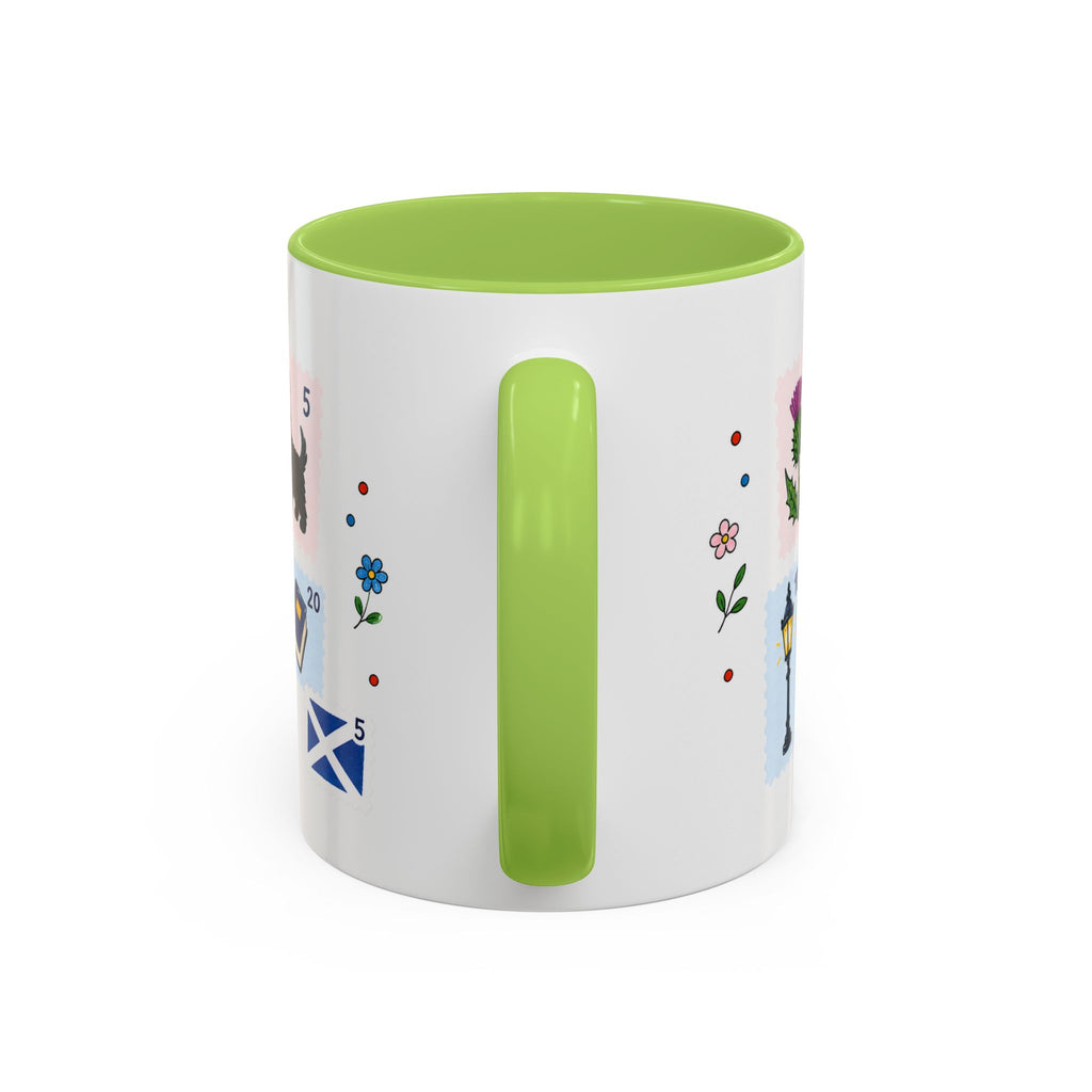Edinburgh Coffee Mug | Postage Stamp Collage Mug | Travel Souvenir Accent Cup 11oz 15oz