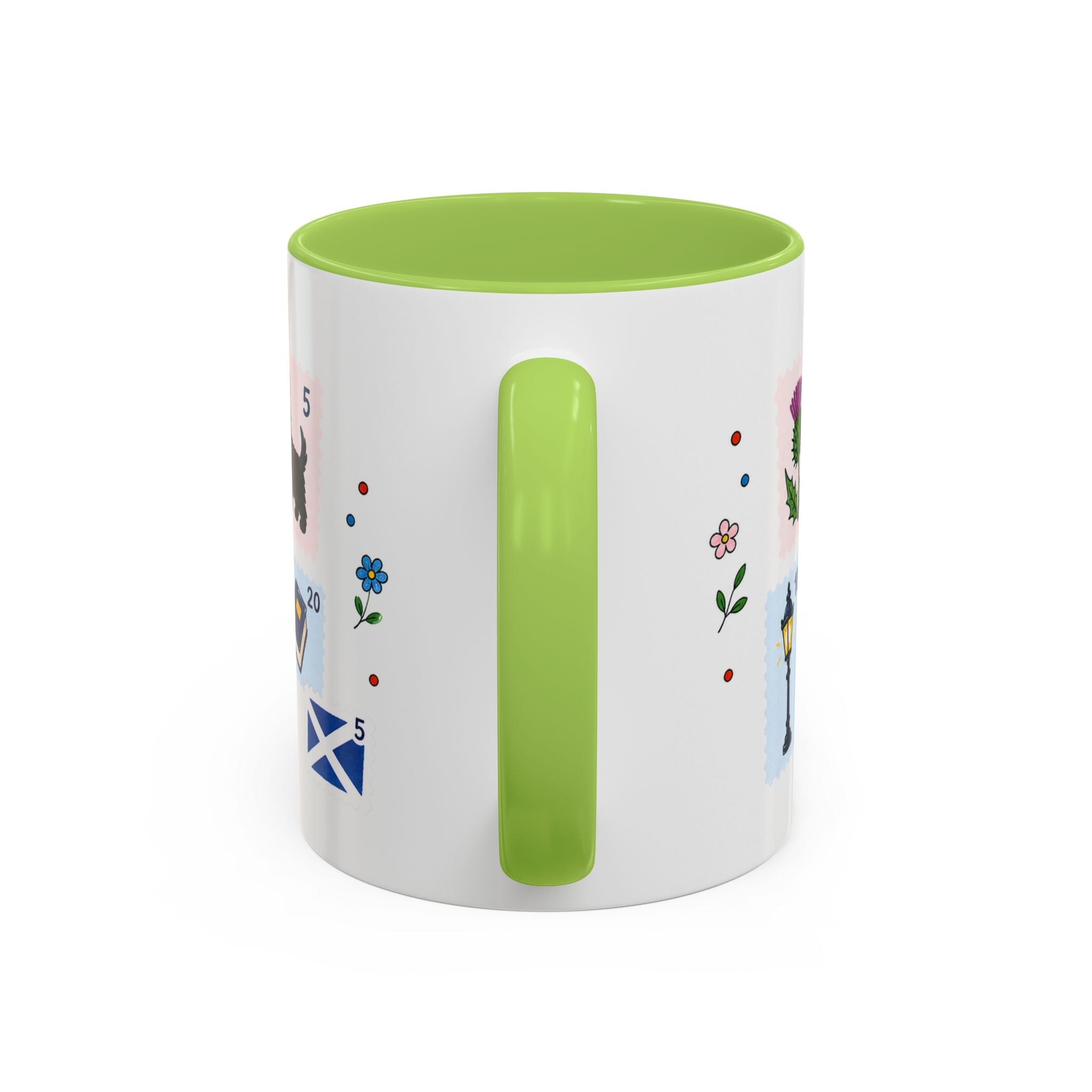 Edinburgh Coffee Mug | Postage Stamp Collage Mug | Travel Souvenir Accent Cup 11oz 15oz