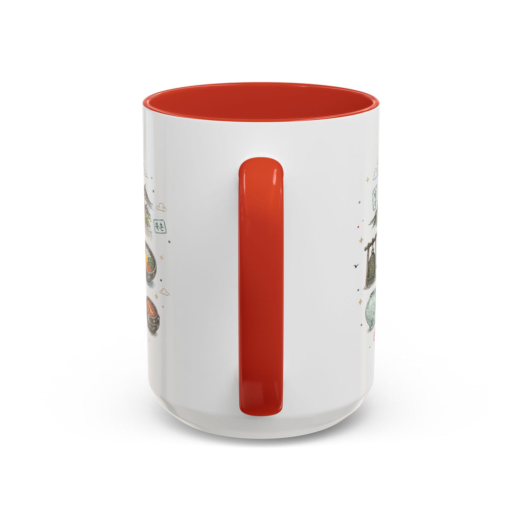 Seoul Coffee Mug | Korea Souvenir Travel Gift | Accent Color Ceramic 11oz 15oz