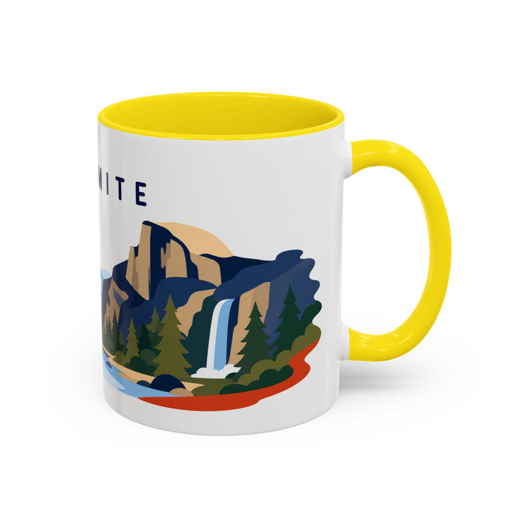 Yosemite Coffee Mug | Travel Destination Souvenir Gift | Accent Color Ceramic 11oz 15oz