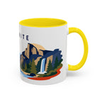 Yosemite Coffee Mug | Travel Destination Souvenir Gift | Accent Color Ceramic 11oz 15oz