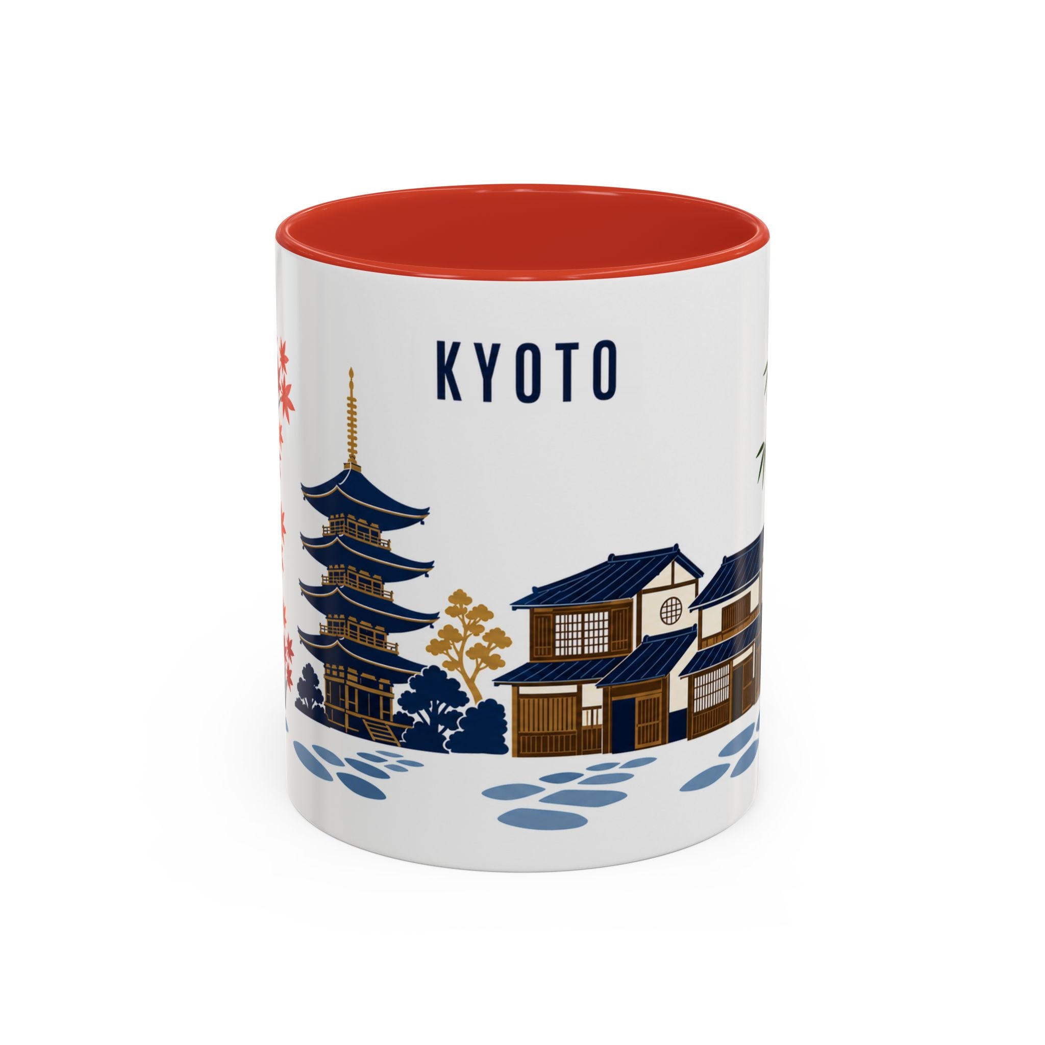 Kyoto Coffee Mug | Japan Travel Souvenir | Porcelain Decal City Gift | 11oz 15oz Accent Mug