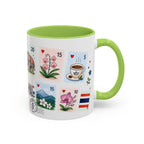 Chiang Mai Coffee Mug | Postage Stamp Collage Mug | Travel Souvenir Accent Cup 11oz 15oz