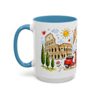 Rome Travel Mug | European City Souvenir Accent Coffee Mug | 11oz 15oz Ceramic Cup
