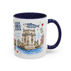 Lisbon Travel Mug | European City Souvenir Accent Coffee Mug | 11oz 15oz Ceramic Cup
