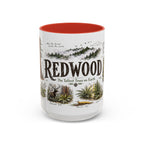 Redwood National Park Coffee Mug | California Coastal Forest Hiking Gift | Accent Color Ceramic 11oz 15oz