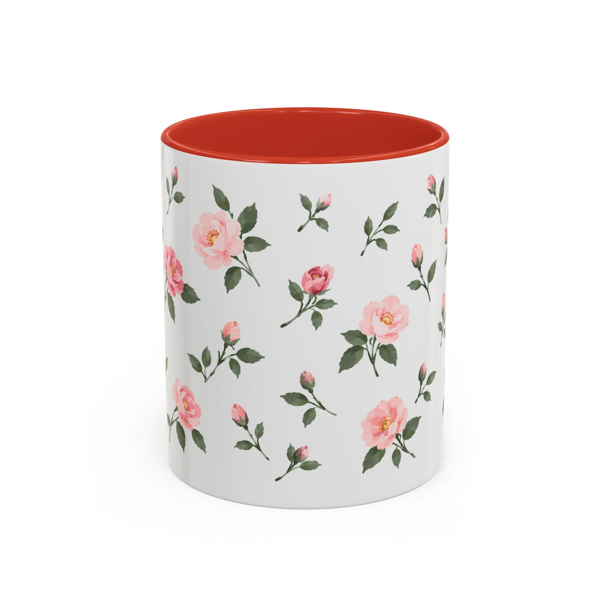 New York Rose Mug, State Flower Floral Coffee Cup, 11oz Botanical Gift