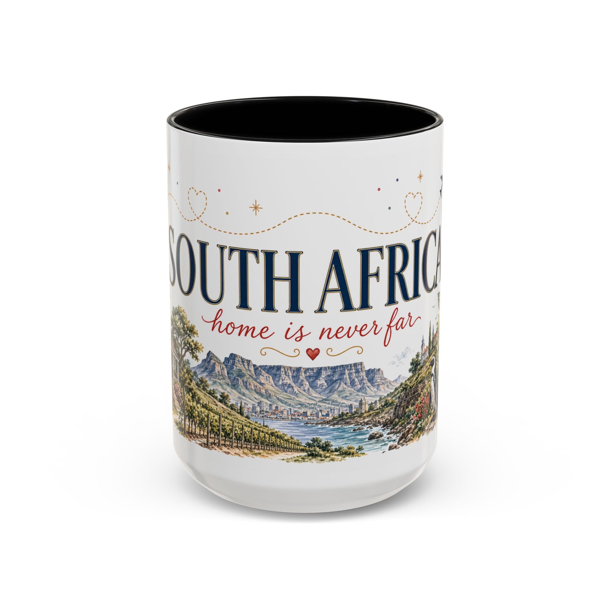South Africa Home Country Mug | Moving Away Gift | Long Distance Friendship | 11 oz 15 oz Accent Mug