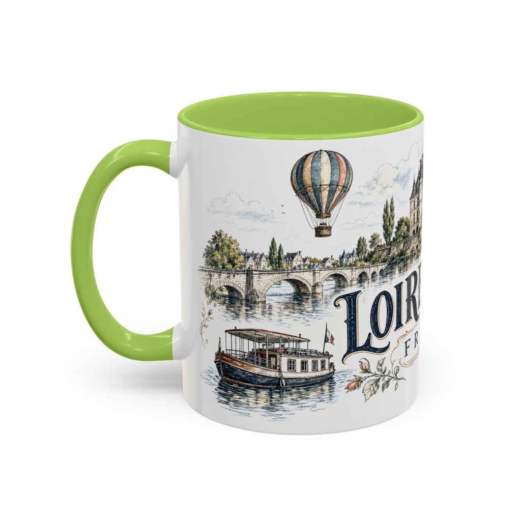 Loire Valley Mug, France Travel Souvenir, Bucket List Gift, Accent Ceramic Coffee Mug 11oz 15oz