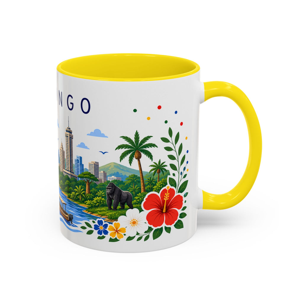 DR Congo Coffee Mug | Travel Souvenir Accent Mug | Place Gift Ceramic Cup 11oz 15oz