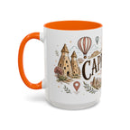 Cappadocia Coffee Mug | Travel Destination Souvenir Gift | Accent Color Ceramic 11oz 15oz