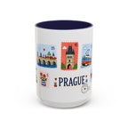 Prague Coffee Mug | Postage Stamp Collage Mug | Travel Souvenir Accent Cup 11oz 15oz