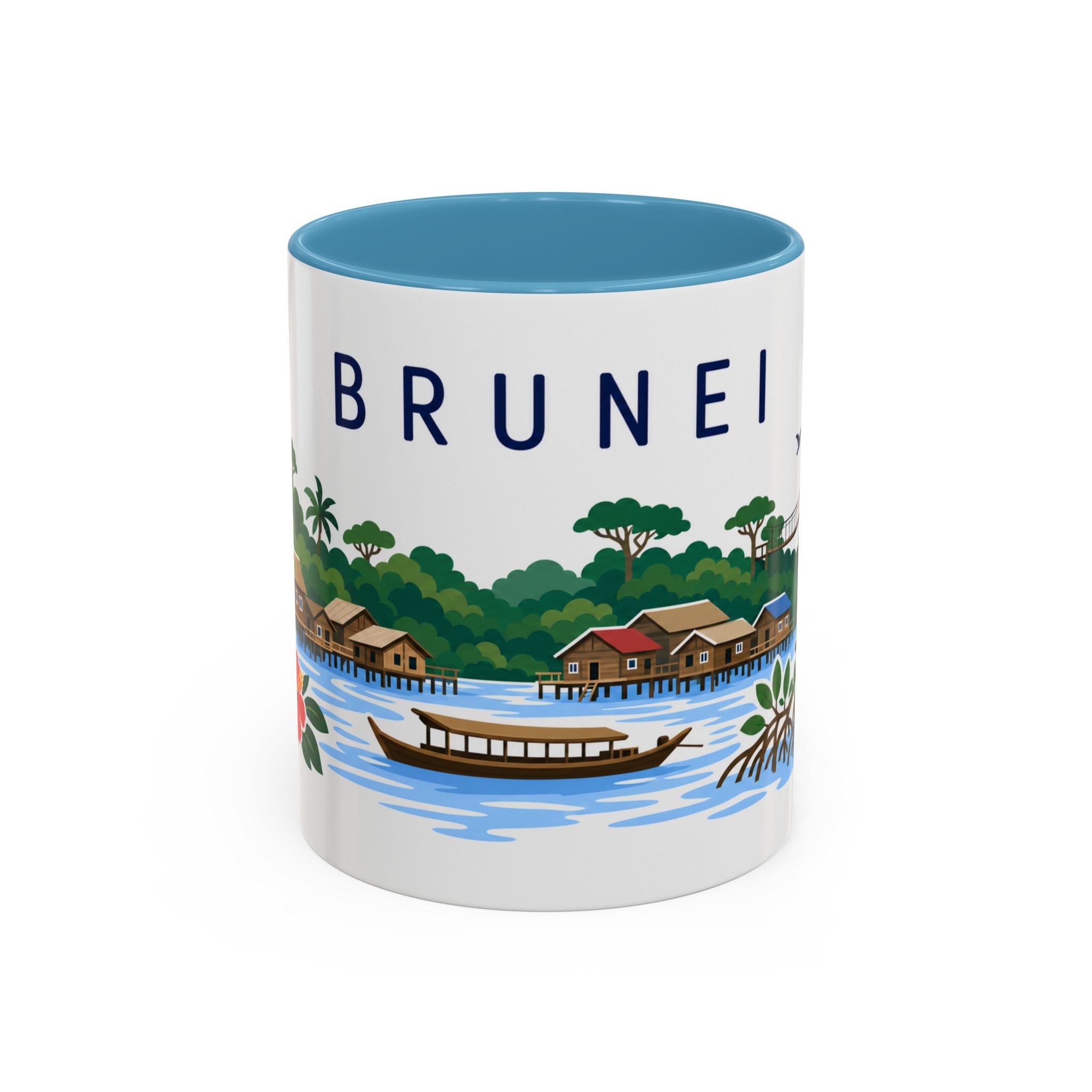Brunei Coffee Mug | Travel Souvenir Accent Mug | Country Gift Ceramic Cup 11oz 15oz