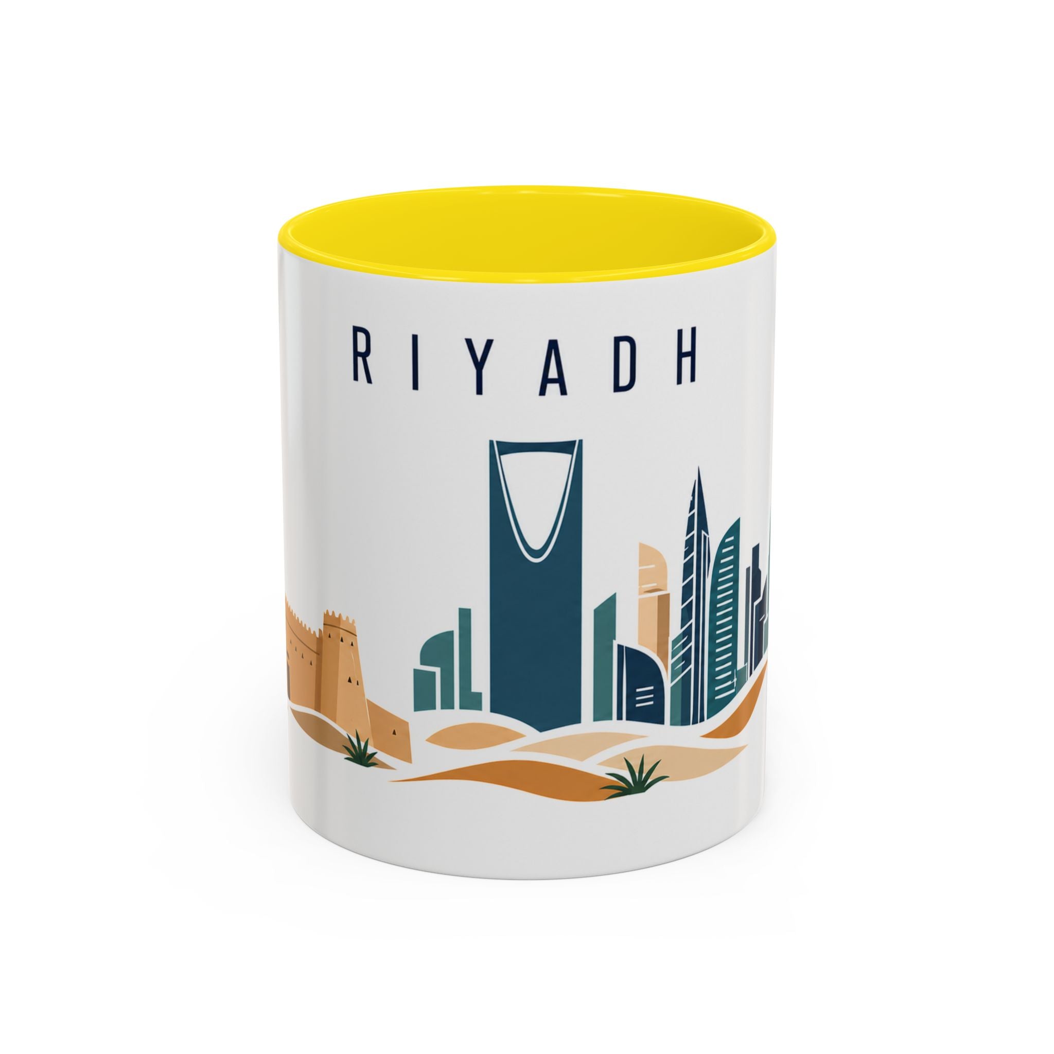 Riyadh Coffee Mug | Saudi Arabia Travel Souvenir | Porcelain Decal City Gift | 11oz 15oz Accent Mug