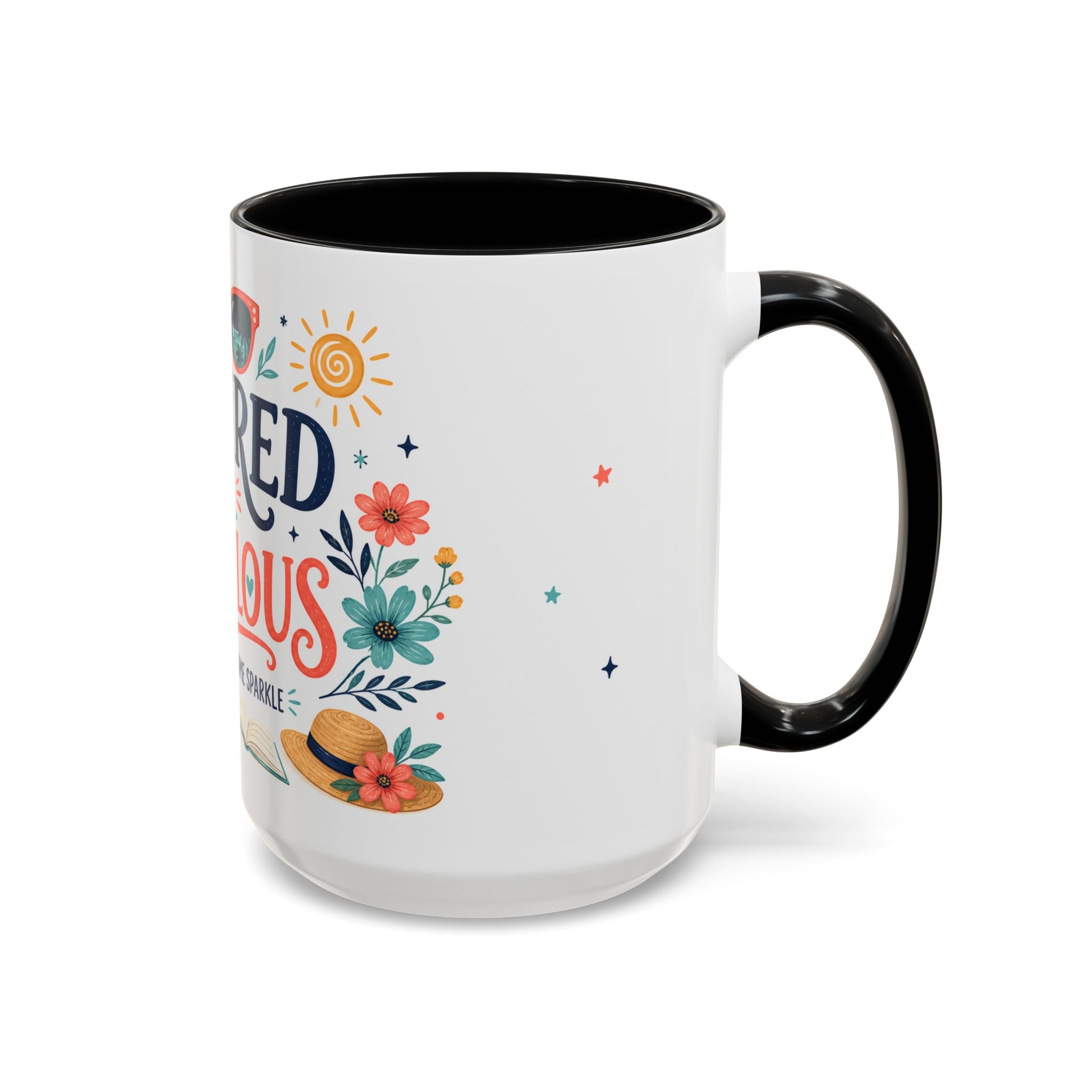 Retired And Fabulous Coffee Mug | Retirement Gift For Women Men | Accent Color Ceramic 11oz 15oz