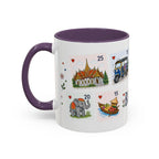 Bangkok Coffee Mug | Postage Stamp Collage Mug | Travel Souvenir Accent Cup 11oz 15oz