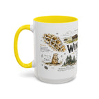 Wind Cave National Park Coffee Mug | South Dakota Cave Bison Prairie Gift | Accent Color Ceramic 11oz 15oz