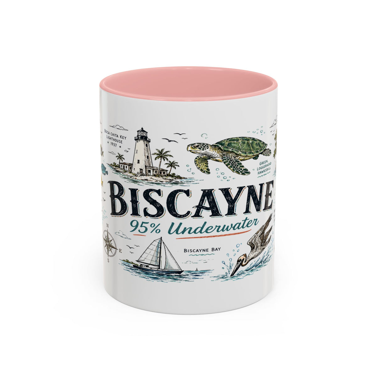 Biscayne National Park Coffee Mug | Florida Coral Reef Marine Gift | Accent Color Ceramic 11oz 15oz