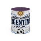 Argentina Soccer Coffee Mug | Soccer Fan Gift | Accent Color Ceramic 11oz 15oz Match Day Cup
