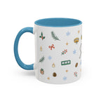 Seattle Christmas Mug | Watercolor Travel Souvenir | Holiday Gift | Accent Ceramic Coffee Cup 11oz 15oz