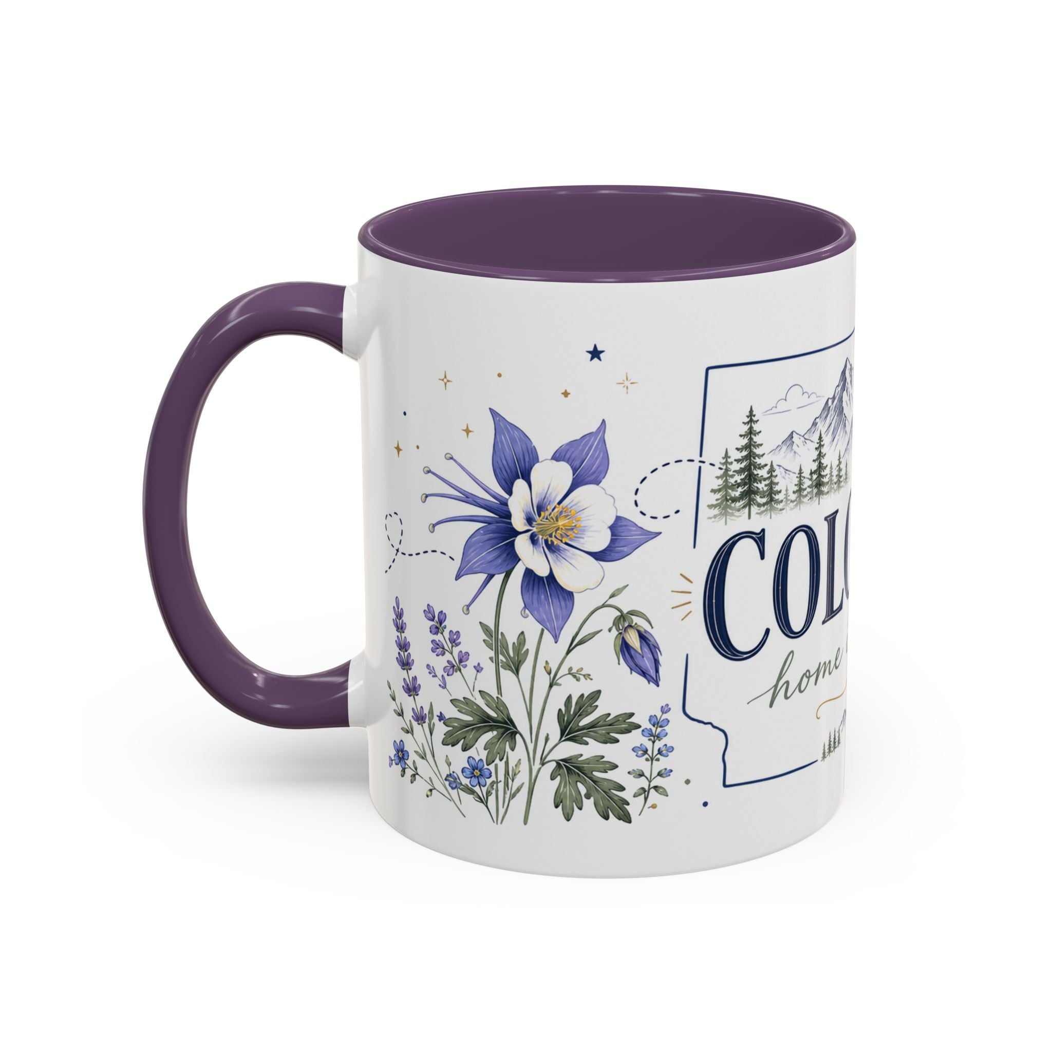 Colorado State Mug | Rocky Mountain Botanical Design | Moving Away Gift