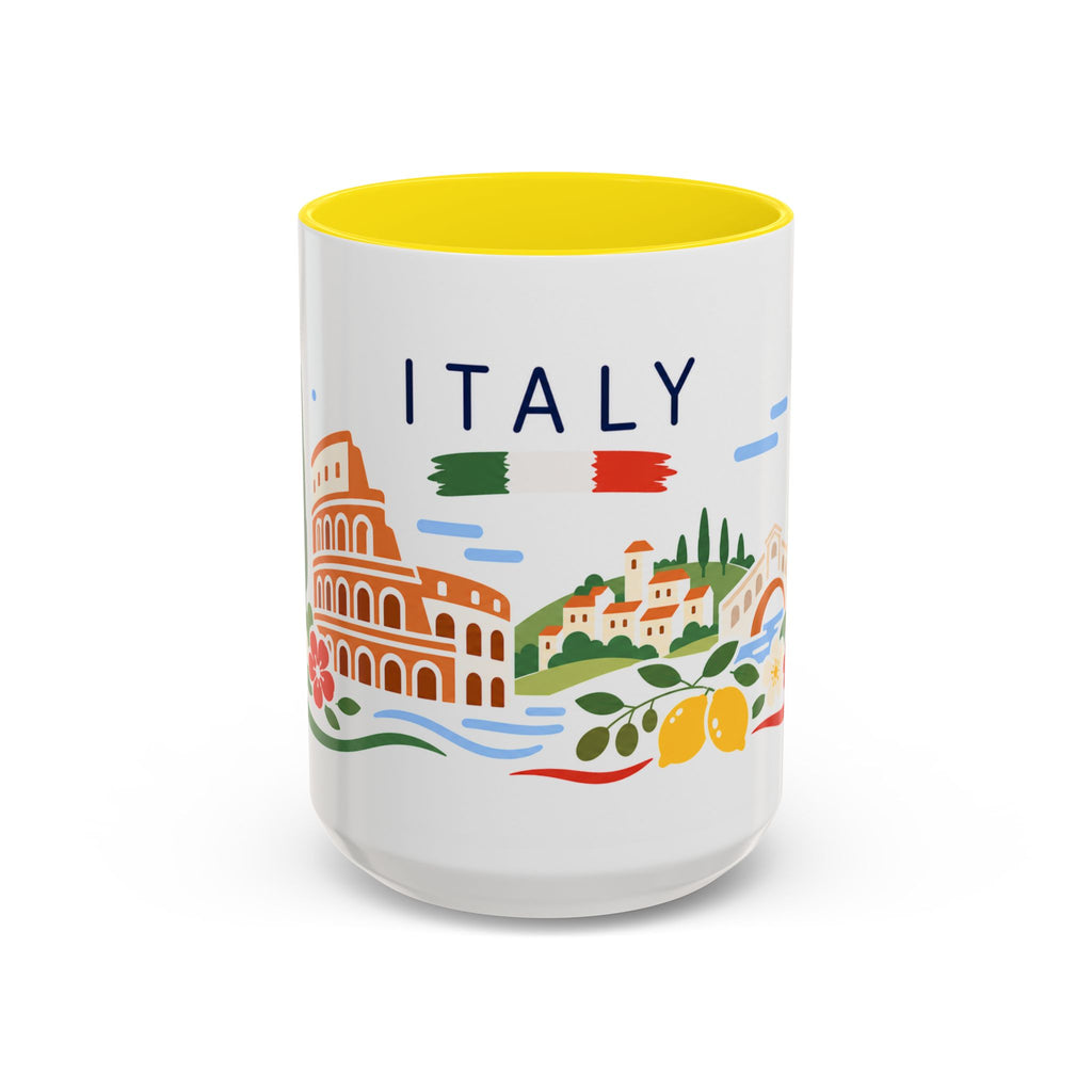 Italy Coffee Mug | Travel Souvenir Accent Mug | Country Gift Ceramic Cup 11oz 15oz