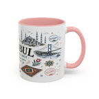Istanbul Coffee Mug | Turkey Souvenir Travel Gift | Accent Color Ceramic 11oz 15oz