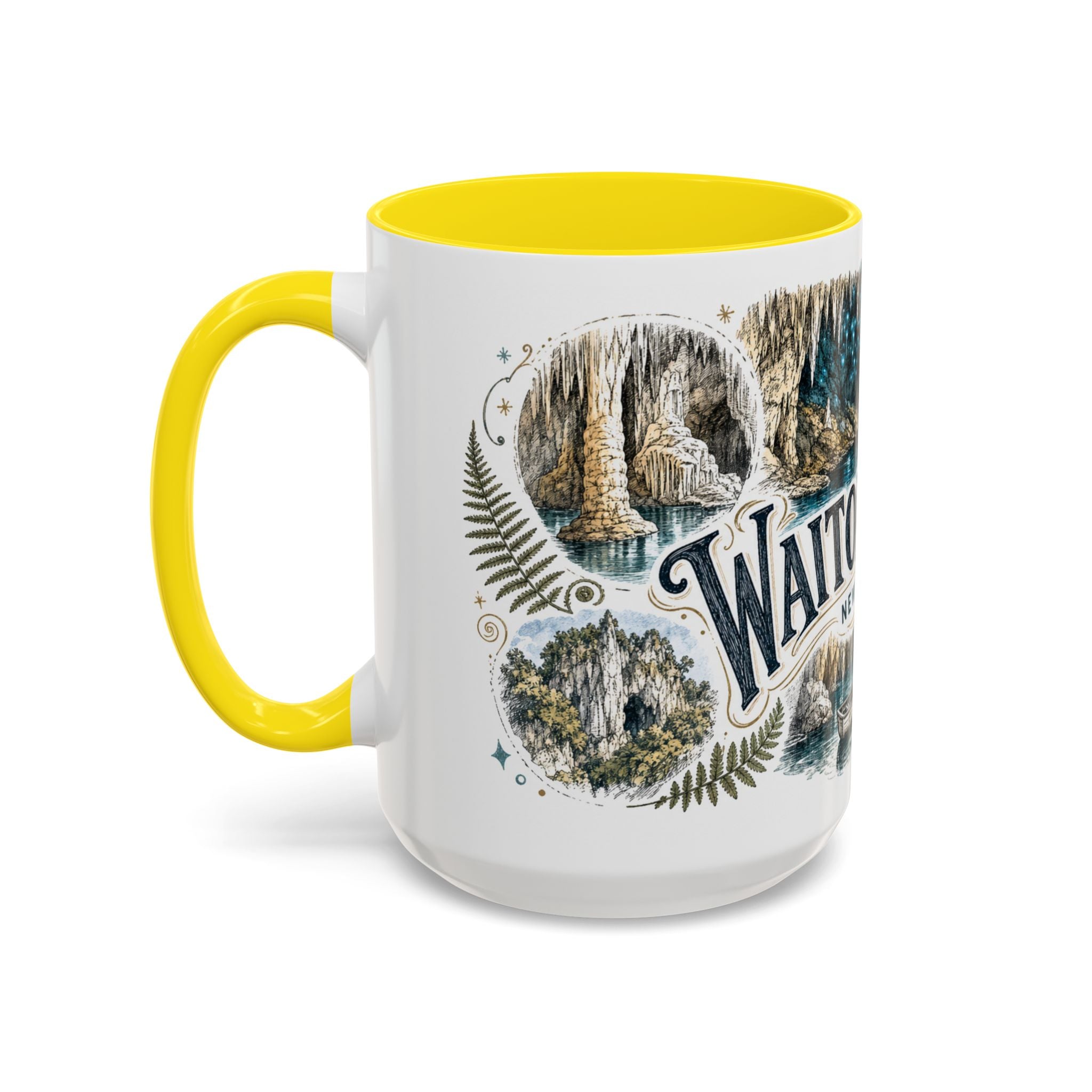 Waitomo Caves Mug, New Zealand Travel Souvenir, Bucket List Gift, Accent Ceramic Coffee Mug 11oz 15oz