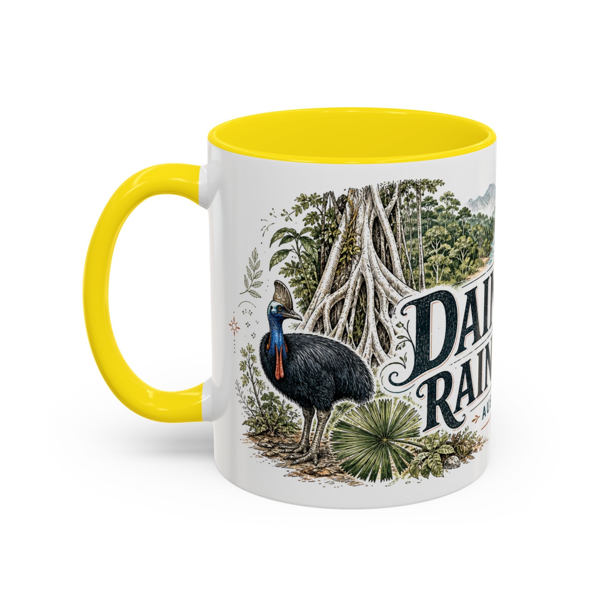 Daintree Rainforest Mug, Australia Travel Souvenir, Bucket List Gift, Accent Ceramic Coffee Mug 11oz 15oz