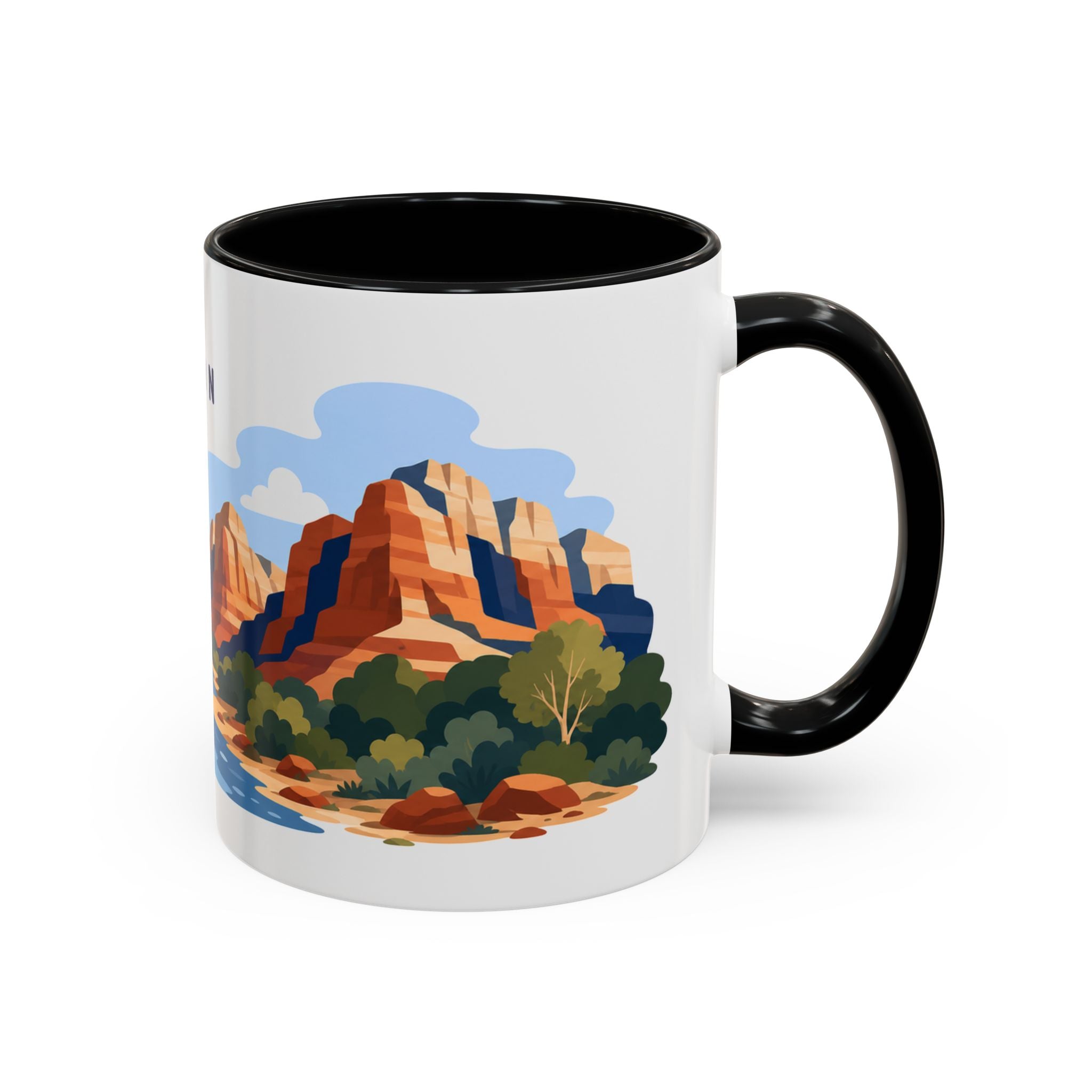 Zion National Park Coffee Mug | Solid Color Block Park Souvenir | 11oz 15oz Accent Mug