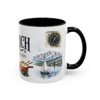 Zurich Coffee Mug | Switzerland Travel Souvenir | Vintage Illustrated City Gift | 11 oz 15 oz Accent Mug