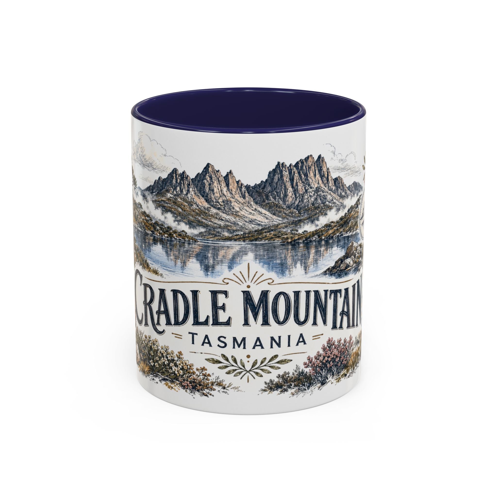 Cradle Mountain Mug, Tasmania Travel Souvenir, Bucket List Gift, Accent Ceramic Coffee Mug 11oz 15oz