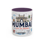 Mumbai Coffee Mug | India Souvenir Travel Gift | Accent Color Ceramic 11oz 15oz