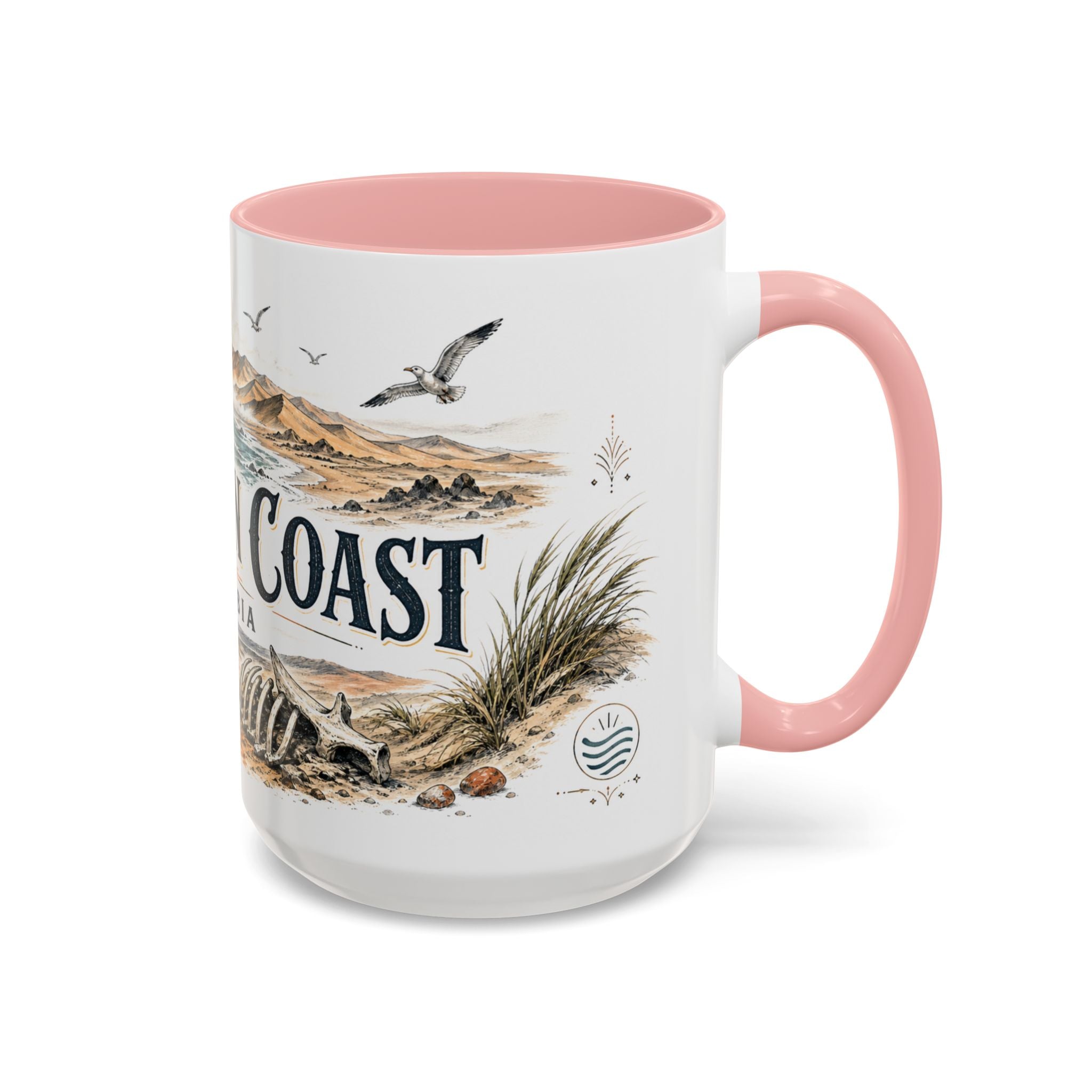 Skeleton Coast Mug, Namibia Travel Souvenir, Bucket List Gift, Accent Ceramic Coffee Mug 11oz 15oz
