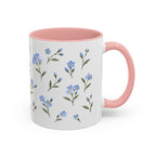 Alaska Forget-me-not Mug, State Flower Floral Coffee Cup, 11oz Botanical Gift