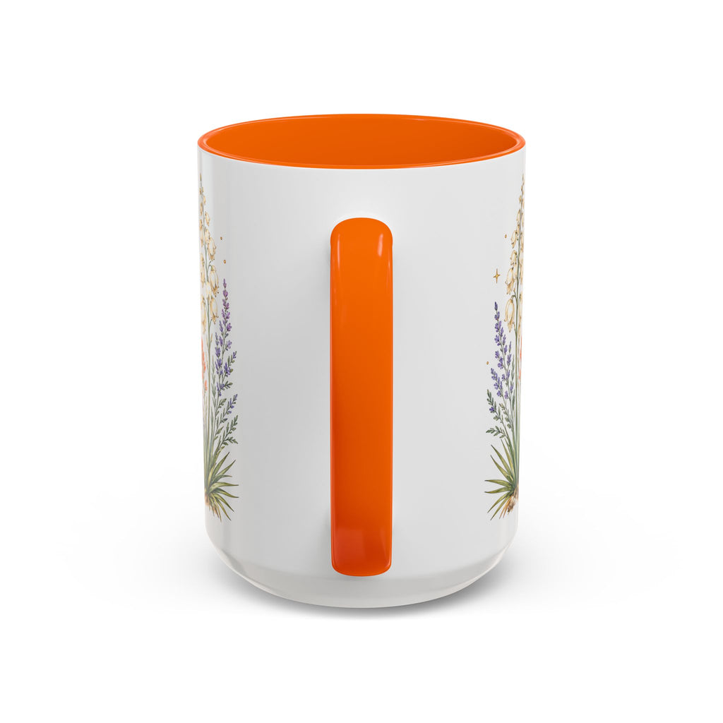 New Mexico State Map Mug | Desert Scenery, Yucca Flower Accent Coffee Cup