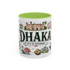Dhaka Coffee Mug | Bangladesh Souvenir Travel Gift | Accent Color Ceramic 11oz 15oz