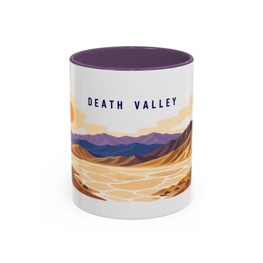Death Valley National Park Coffee Mug | Solid Color Block Park Souvenir | 11oz 15oz Accent Mug