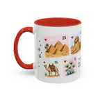 Cairo Coffee Mug | Postage Stamp Collage Mug | Travel Souvenir Accent Cup 11oz 15oz