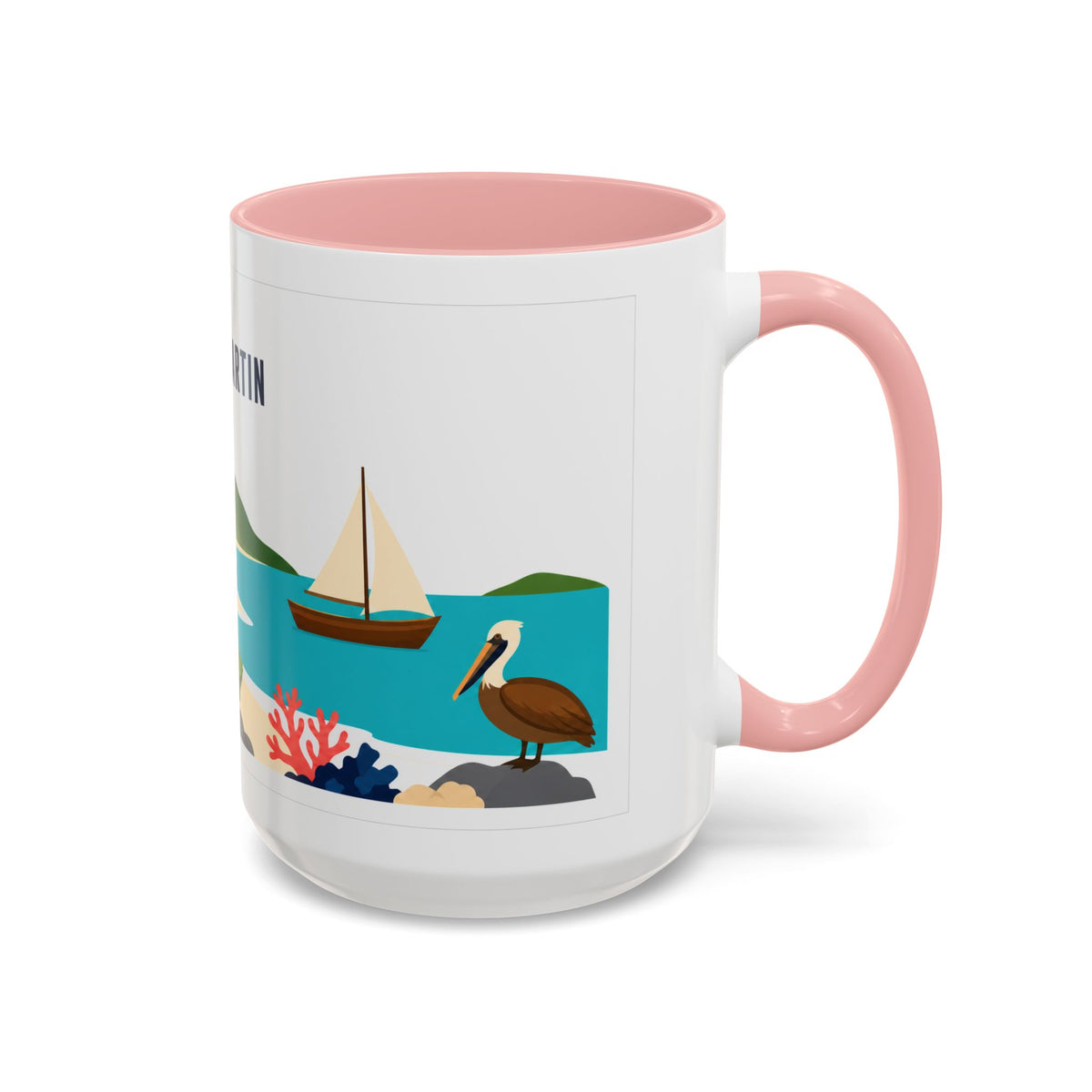 Saint Martin Coffee Mug | Travel Souvenir Accent Mug | Country Gift Ceramic Cup 11oz 15oz