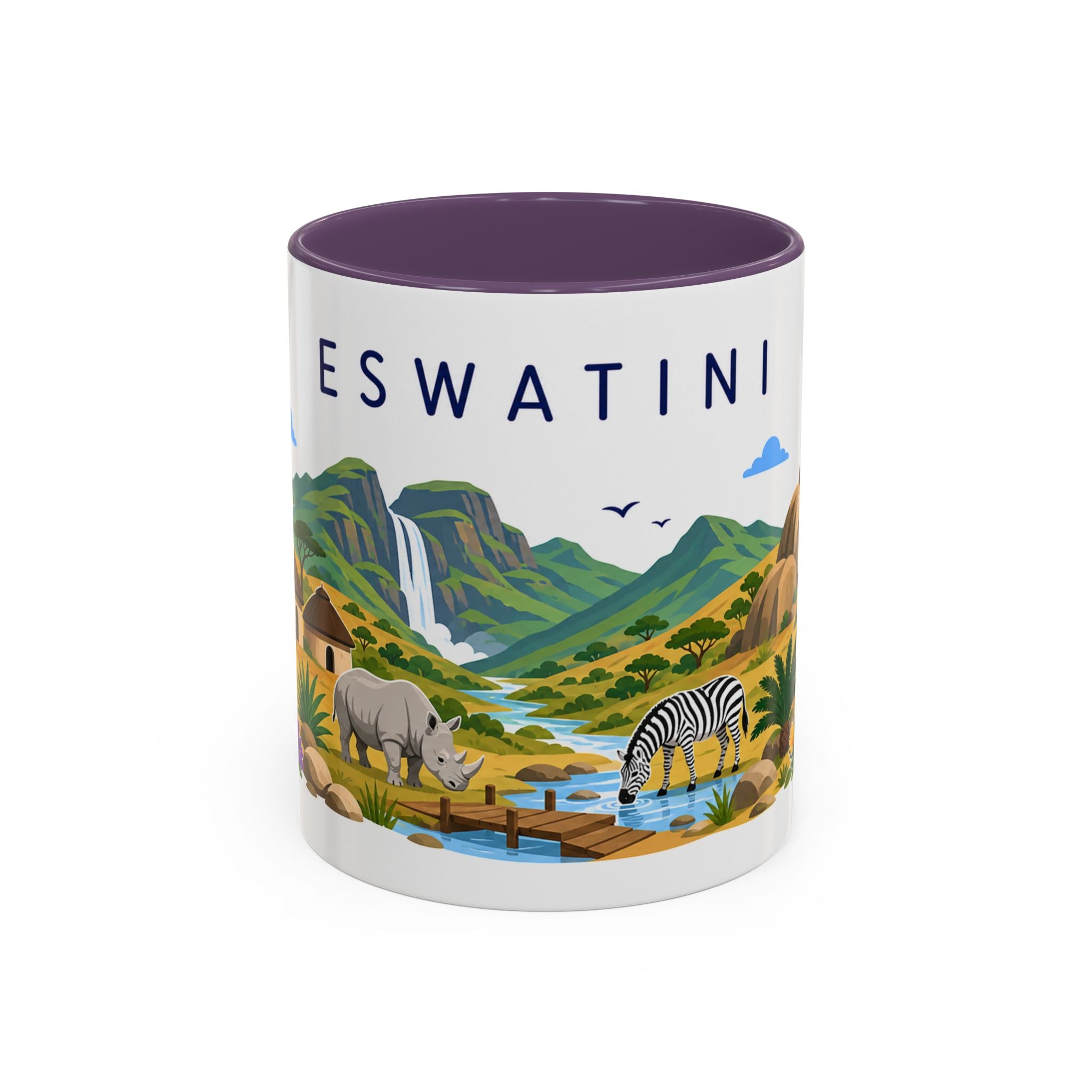 Eswatini Coffee Mug | Travel Souvenir Accent Mug | Country Gift Ceramic Cup 11oz 15oz