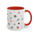 Seattle Christmas Mug | Watercolor Travel Souvenir | Holiday Gift | Accent Ceramic Coffee Cup 11oz 15oz