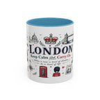 London Coffee Mug | England Souvenir Travel Gift | Accent Color Ceramic 11oz 15oz