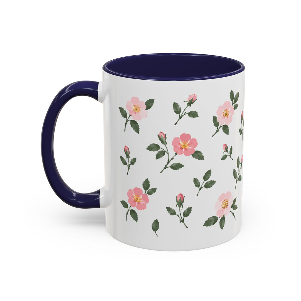 North Dakota Wild Prairie Rose Mug, State Flower Floral Coffee Cup, 11oz Botanical Gift