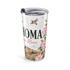 Oklahoma State Flower 20oz Tumbler | Oklahoma Rose Botanical State Flower Gift | Insulated Stainless Steel Travel Cup