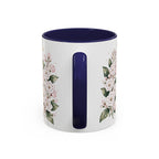 Connecticut State Map Mug | Botanical Accent Coffee Cup (11oz 15oz)